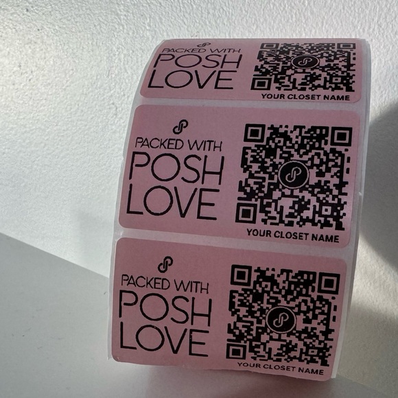 100 Custome 2" Stickers w/ Your Poshmark QR Code packed with posh love sticker - Picture 4 of 10